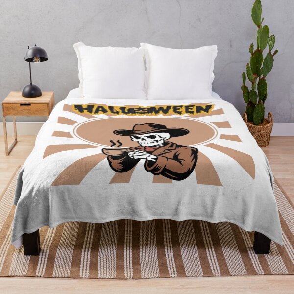 Item preview, Halloween Cowboy Skeleton Drinking Coffee designed and sold by     Sela Art .