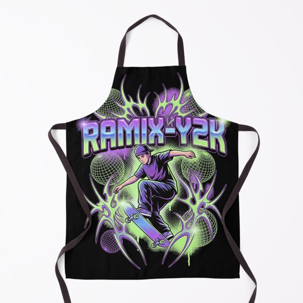 Item preview, RAMIX Y2K Cyber Skate Skateboarder Neo Tribal Chrome Graphic designed and sold by RAMIX-Y2K.