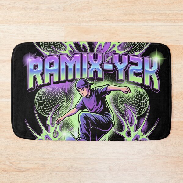 Item preview, RAMIX Y2K Cyber Skate Skateboarder Neo Tribal Chrome Graphic designed and sold by RAMIX-Y2K.