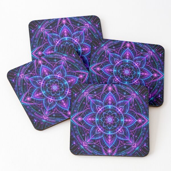 Item preview, Cyberpunk Neon Matrix Mandala designed and sold by teemix.