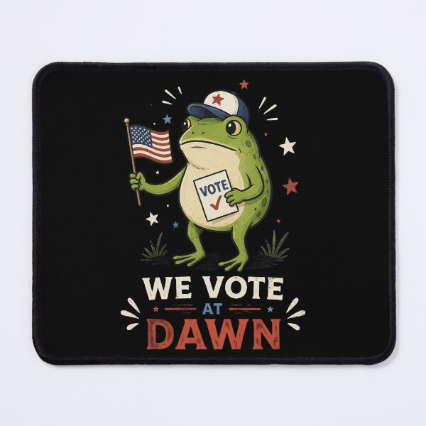 Item preview, We vote at dawn, Funny Frog, Political, Election 2026, Voter, Vote Day, Civil Rights, Election designed and sold by Cchotlan.