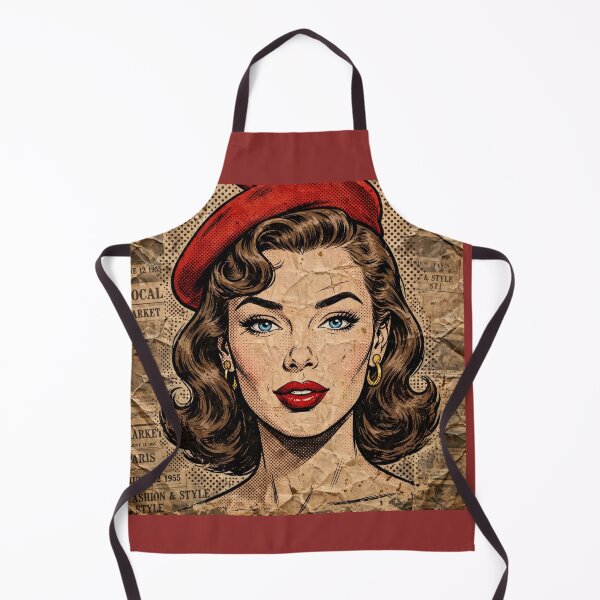 Item preview, Vintage Paris Pop Art Woman Newspaper - Retro Fashion Comic Portrait designed and sold by MAISON SYLVIE.