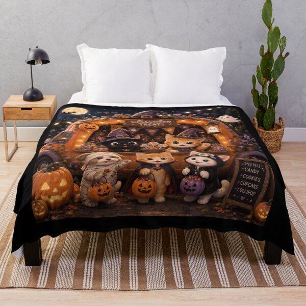 Item preview, Cute Pets Halloween Treats Food Truck Spooky designed and sold by Soluna Studio.