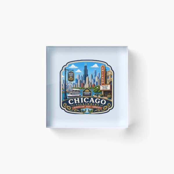 Item preview, Chicago, Illinois - Skyline  designed and sold by Myra365Art.