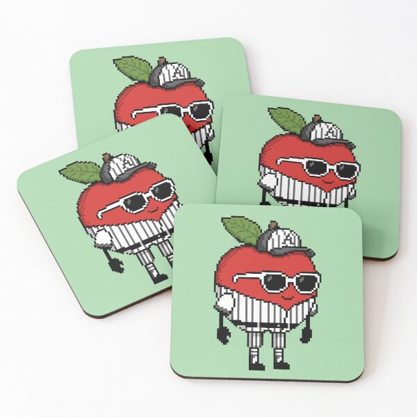 Item preview, Apple Pixel in a Baseball Costume (BK) designed and sold by White Rim Mates.