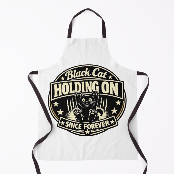 Item preview, Black Cat Holding On Vintage Badge designed and sold by AleksKos.