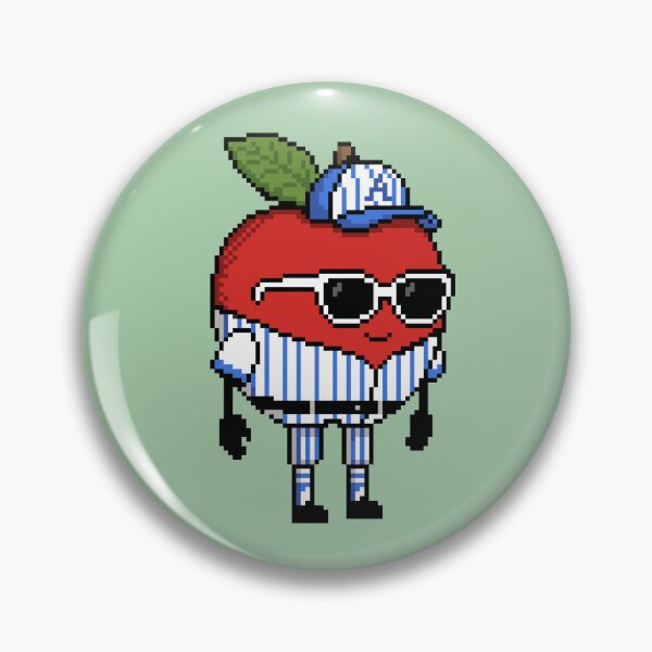 Item preview, Apple Pixel in a Baseball Costume (BL) designed and sold by White Rim Mates.