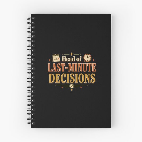 Item preview, Head of Last-Minute Decisions | Funny Office Humor Retro Typography designed and sold by Irene Catchmind.