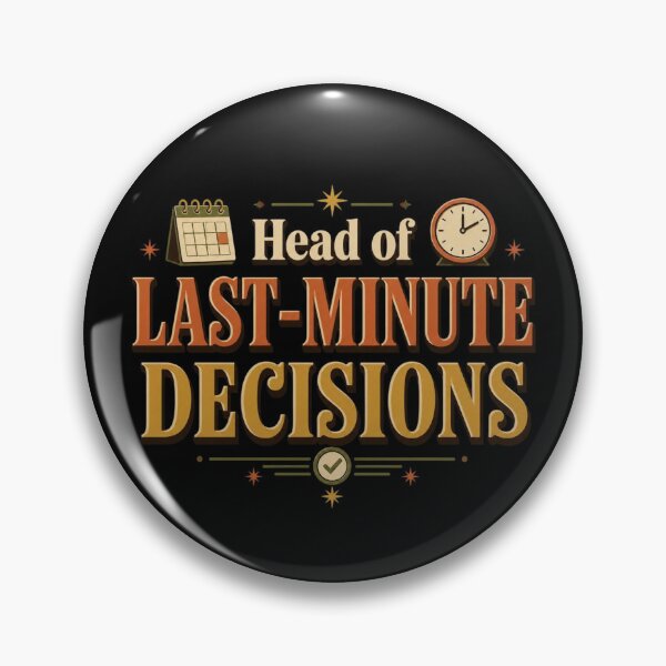 Item preview, Head of Last-Minute Decisions | Funny Office Humor Retro Typography designed and sold by Irene Catchmind.