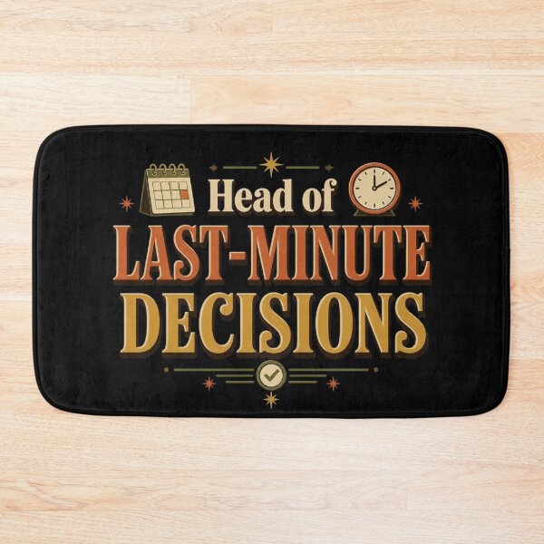 Item preview, Head of Last-Minute Decisions | Funny Office Humor Retro Typography designed and sold by Irene Catchmind.
