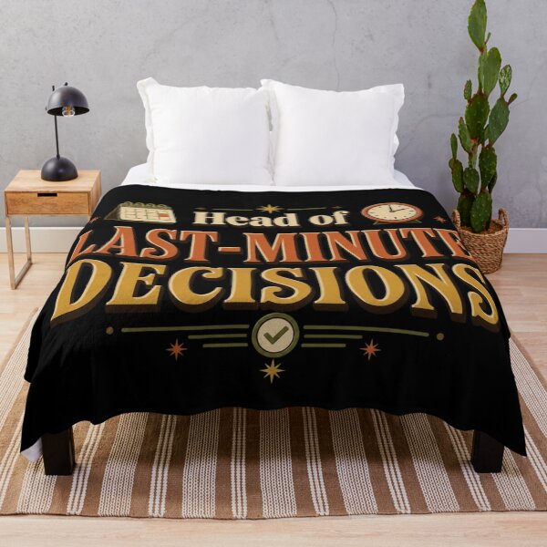 Item preview, Head of Last-Minute Decisions | Funny Office Humor Retro Typography designed and sold by Irene Catchmind.