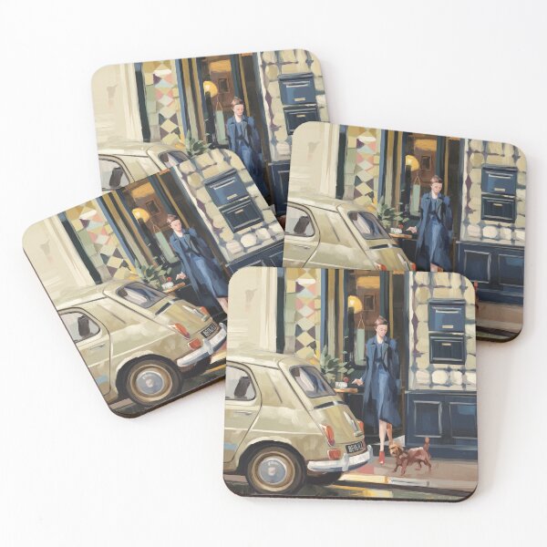 Item preview, Parisian Cafe Vignette - Retro Seicento Street Life Art designed and sold by CARRAANN.