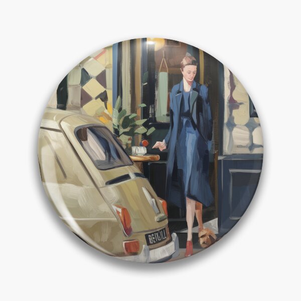 Item preview, Parisian Cafe Vignette - Retro Seicento Street Life Art designed and sold by CARRAANN.