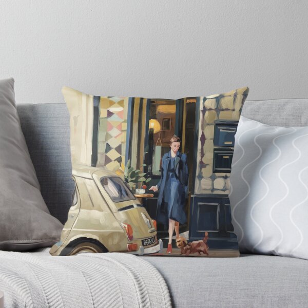 Item preview, Parisian Cafe Vignette - Retro Seicento Street Life Art designed and sold by CARRAANN.