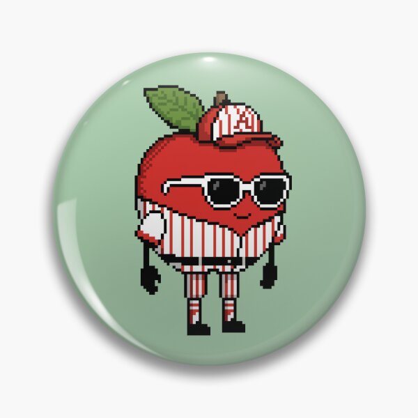 Item preview, Apple Pixel in a Baseball Costume (RD) designed and sold by White Rim Mates.