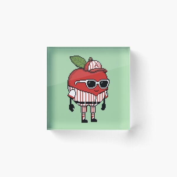 Item preview, Apple Pixel in a Baseball Costume (RD) designed and sold by White Rim Mates.