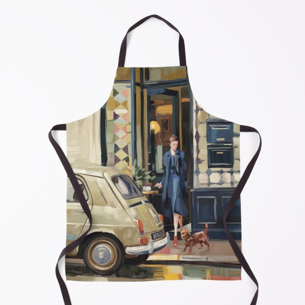 Item preview, Parisian Cafe Vignette - Retro Seicento Street Life Art designed and sold by CARRAANN.