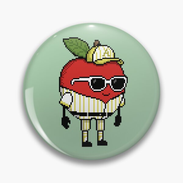 Artikelvorschau, Apple Pixel im Baseballkostüm (YL) entworfen und verkauft von White Rim Mates.