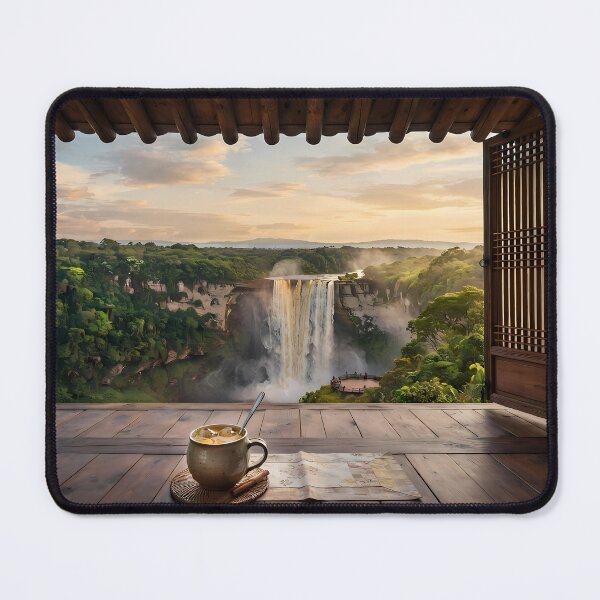 Item preview, Hanok Window to the World: Guyana Kaieteur Falls & Amazon Rainforest | Fine Art Print designed and sold by SOOstudio73.