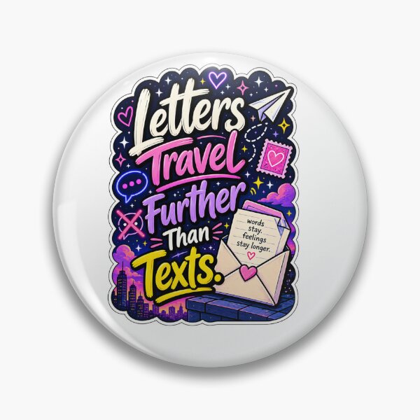 Item preview, Letters Travel Further Than Texts – Pen Pal Sticker designed and sold by alexcorporation.