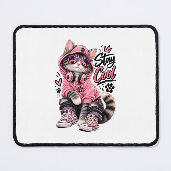 Item preview, Cool Cat – Pink Streetwear Kitty designed and sold by LumiArt Studio.