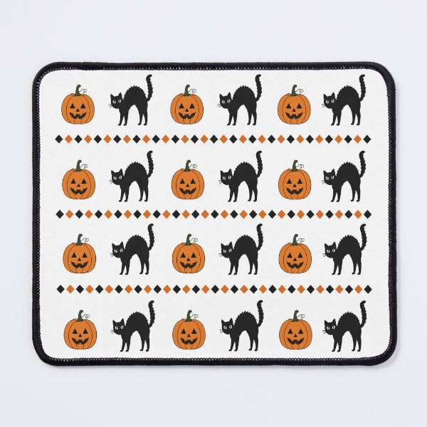 Item preview, Scared Black Cats and Jack O Lanterns Halloween Pattern designed and sold by pixiedustpaint.