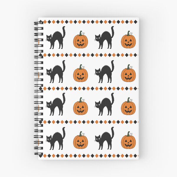 Item preview, Scared Black Cats and Jack O Lanterns Halloween Pattern designed and sold by pixiedustpaint.