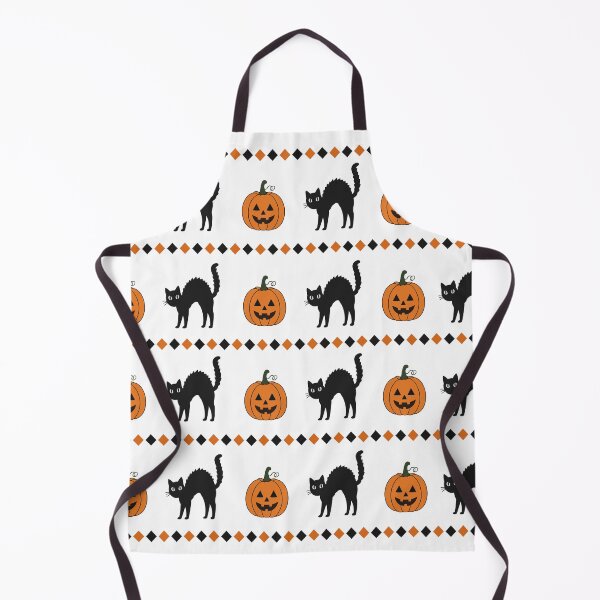 Item preview, Scared Black Cats and Jack O Lanterns Halloween Pattern designed and sold by pixiedustpaint.