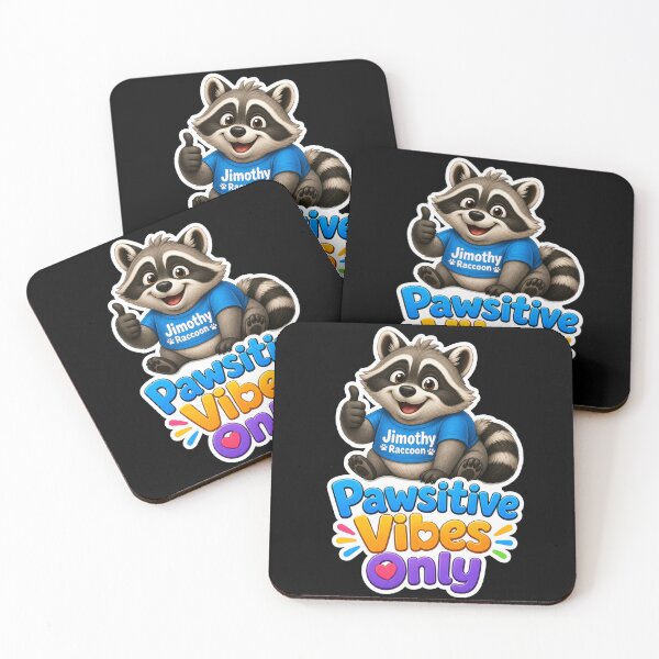 Item preview, Pawsitive Jimothy Raccoon Vibes Only Funny Cute Meme designed and sold by GraphixKing999.