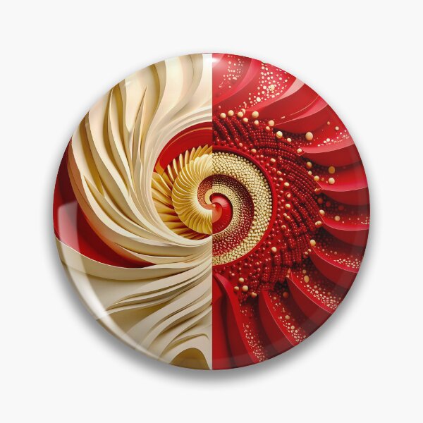 Item preview, Abstract Spiral Patterns in Red and White designed and sold by Vicky Brago-Mitchell®.