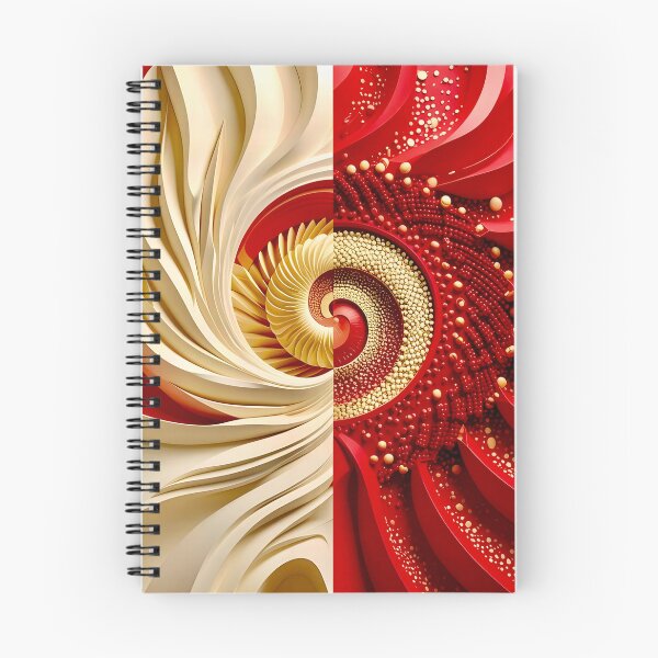 Item preview, Abstract Spiral Patterns in Red and White designed and sold by Vicky Brago-Mitchell®.