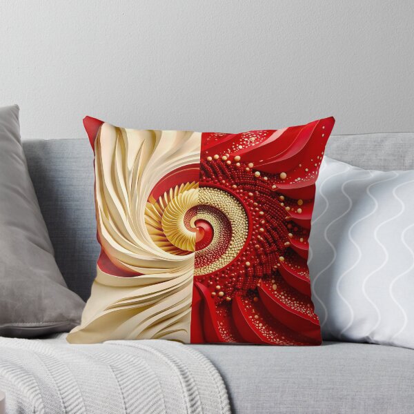 Item preview, Abstract Spiral Patterns in Red and White designed and sold by Vicky Brago-Mitchell®.