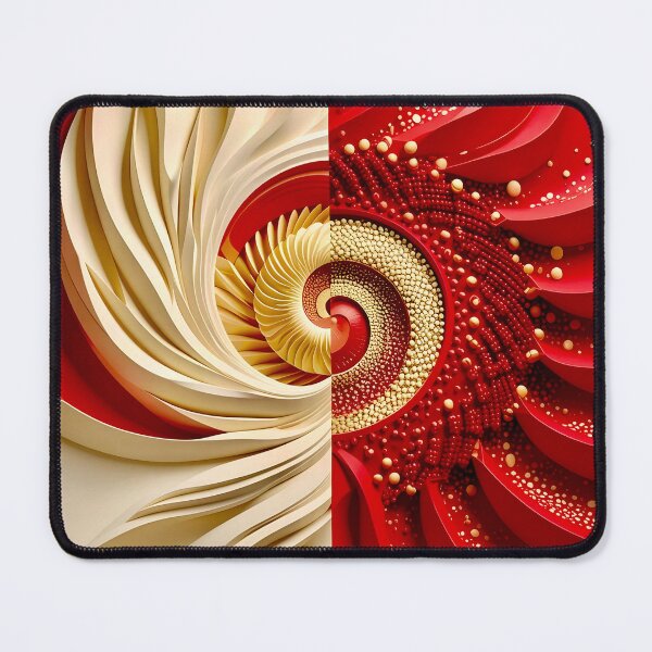 Item preview, Abstract Spiral Patterns in Red and White designed and sold by Vicky Brago-Mitchell®.