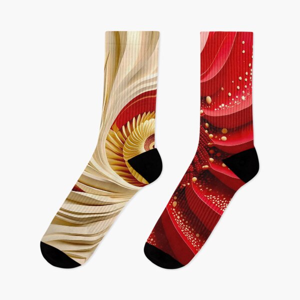 Item preview, Abstract Spiral Patterns in Red and White designed and sold by Vicky Brago-Mitchell®.