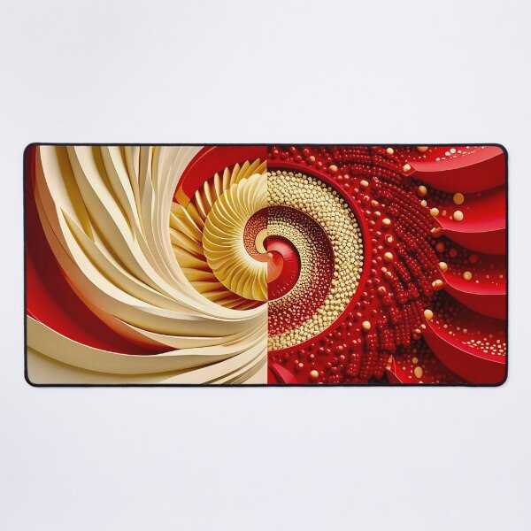 Item preview, Abstract Spiral Patterns in Red and White designed and sold by Vicky Brago-Mitchell®.