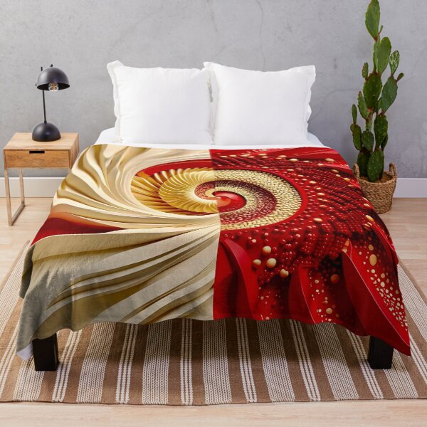 Item preview, Abstract Spiral Patterns in Red and White designed and sold by Vicky Brago-Mitchell®.