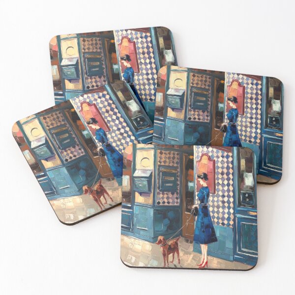 Item preview, Parisian Cinema Vignette - Retro Aesthetic Street Life Art designed and sold by CARRAANN.