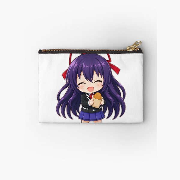 Item preview, Tohka Yatogami eating pose anime waifu school girls Chibi cute 2d pixel art character design illustration designed and sold by sabartgunpla.