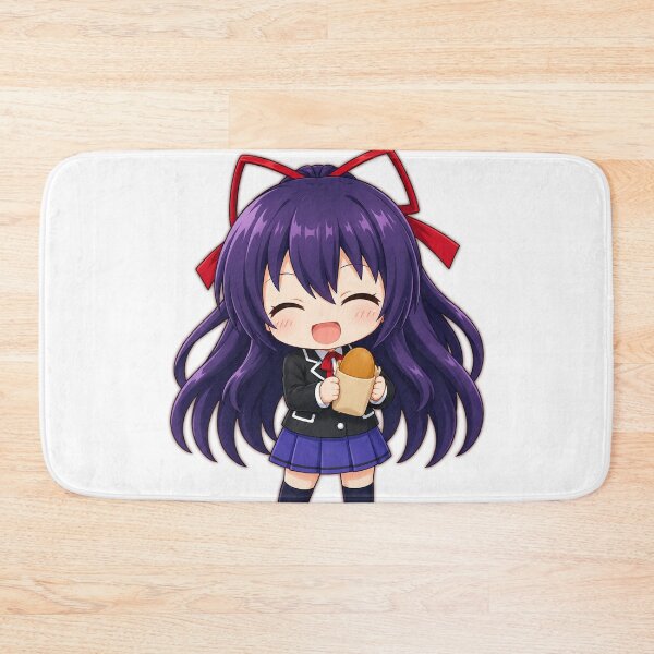 Item preview, Tohka Yatogami eating pose anime waifu school girls Chibi cute 2d pixel art character design illustration designed and sold by sabartgunpla.