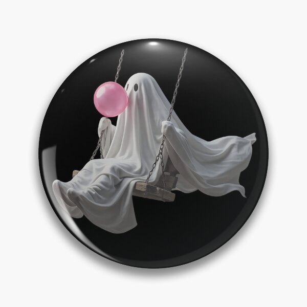 Item preview, Ghost with Wilted Sunflower Ghost Witch Pumpkin Stripes designed and sold by flory-baff-mint.