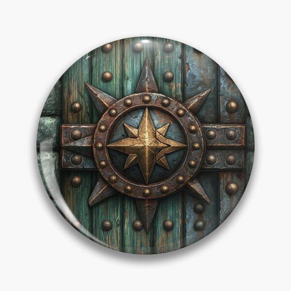 Item preview, Weathered Green Castle Door with Iron Hinges designed and sold by Piotrek0001.