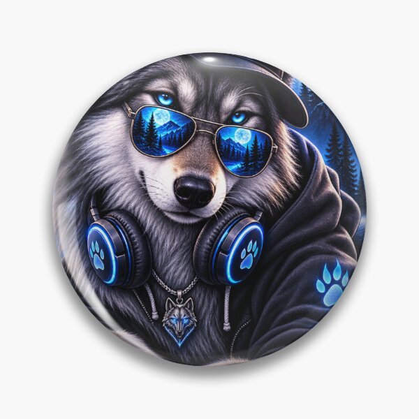 Item preview, Neon Wolf – Wild Spirit designed and sold by LumiArt Studio.