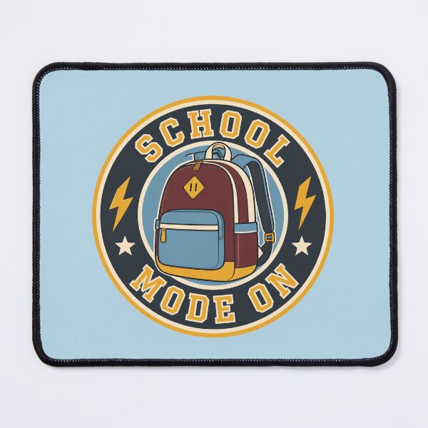 Item preview, School Mode On Retro Backpack Badge designed and sold by junkydotcom.