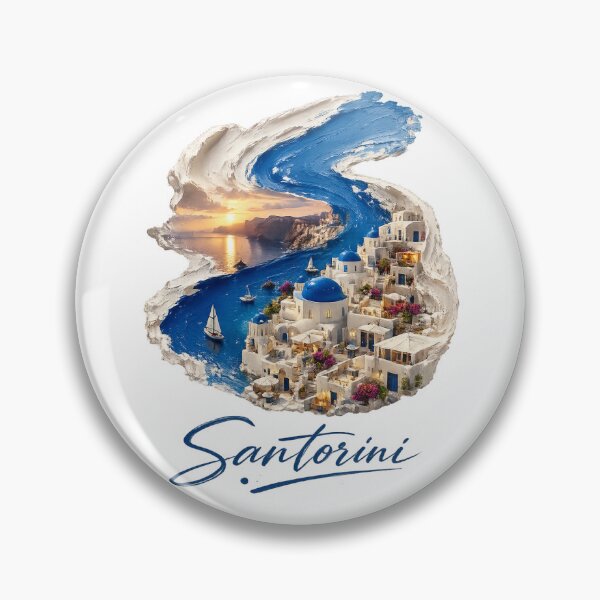 Artikelvorschau, Santorini Reise Mediterrane Dekoration Griechische Insel Wandkunst entworfen und verkauft von 4U---Store.