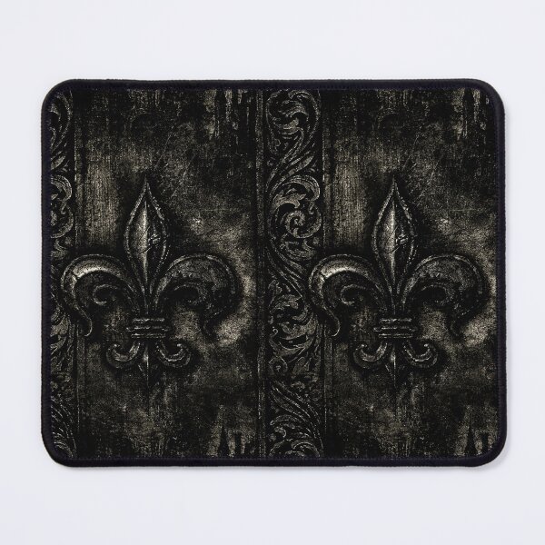 Item preview, Obsidian Metal Plate with Embossed Fleur-de-Lis designed and sold by Piotrek0001.