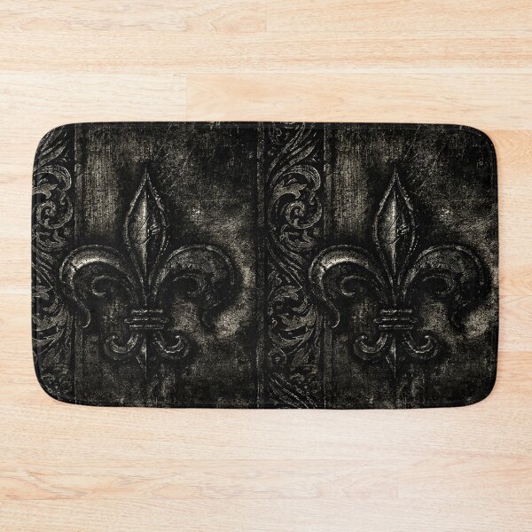 Item preview, Obsidian Metal Plate with Embossed Fleur-de-Lis designed and sold by Piotrek0001.