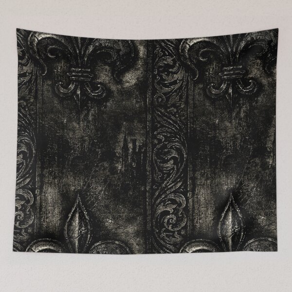 Item preview, Obsidian Metal Plate with Embossed Fleur-de-Lis designed and sold by Piotrek0001.