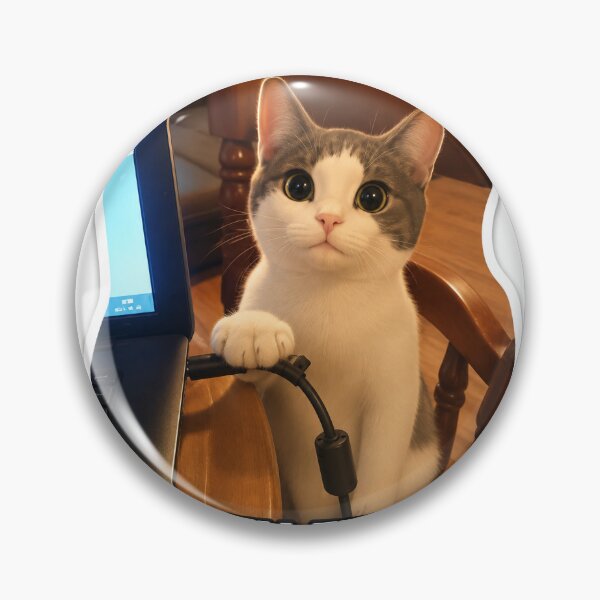 Item preview, funny cat get the treats or pull the plug sticker designed and sold by CosmoMerchStore.