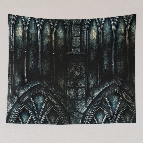 Item preview, Gothic Black and Teal Metal Gate Detail designed and sold by Piotrek0001.