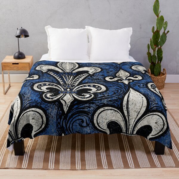 Item preview, Royal Blue Banner with White Fleur-de-Lis designed and sold by Piotrek0001.